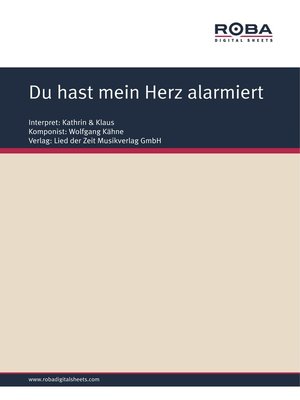 cover image of Du hast mein Herz alarmiert